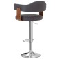 vidaXL Taburetes de bar 2 unidades madera curvada gris oscuro y tela vidaXL Taburetes de bar 2 unidades madera curvada gris oscuro y tela