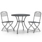 vidaXL Set de comedor de jardín 3 pzas malla metal expandido antracita vidaXL Set de comedor de jardín 3 pzas malla metal expandido antracita