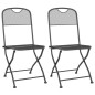 vidaXL Set de comedor de jardín 3 pzas malla metal expandido antracita vidaXL Set de comedor de jardín 3 pzas malla metal expandido antracita