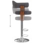 vidaXL Taburetes de bar 2 unidades madera curvada gris oscuro y tela vidaXL Taburetes de bar 2 unidades madera curvada gris oscuro y tela