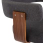 vidaXL Taburetes de bar 2 unidades madera curvada gris oscuro y tela vidaXL Taburetes de bar 2 unidades madera curvada gris oscuro y tela