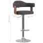 vidaXL Taburetes de bar 2 unidades madera curvada gris oscuro y tela vidaXL Taburetes de bar 2 unidades madera curvada gris oscuro y tela