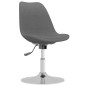 vidaXL Sillas de comedor giratorias 6 unidades tela gris claro
