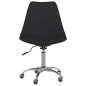 vidaXL Sillas de comedor giratorias 4 unidades tela negro