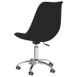 vidaXL Sillas de comedor giratorias 4 unidades tela negro