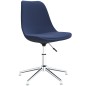 vidaXL Sillas de comedor giratorias 4 unidades tela azul vidaXL Sillas de comedor giratorias 4 unidades tela azul