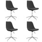 vidaXL Sillas de comedor giratorias 4 unidades tela gris oscuro vidaXL Sillas de comedor giratorias 4 unidades tela gris oscuro