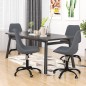 vidaXL Sillas de comedor giratorias 4 unidades tela gris oscuro vidaXL Sillas de comedor giratorias 4 unidades tela gris oscuro