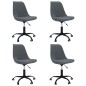 vidaXL Sillas de comedor giratorias 4 unidades tela gris oscuro vidaXL Sillas de comedor giratorias 4 unidades tela gris oscuro