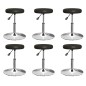 vidaXL Sillas de comedor 6 unidades cuero sintético negro