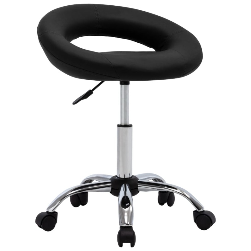 vidaXL Silla de comedor giratoria cuero sintético negro vidaXL Silla de comedor giratoria cuero sintético negro