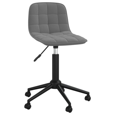 vidaXL Sillas de comedor giratorias 4 unidades terciopelo gris oscuro