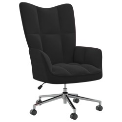 vidaXL Silla de relajación de terciopelo negro