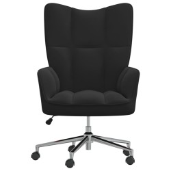 vidaXL Silla de relajación de terciopelo negro