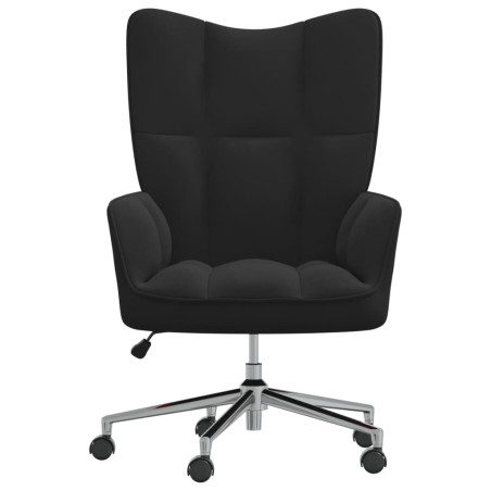 vidaXL Silla de relajación de terciopelo negro