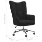 vidaXL Silla de relajación de terciopelo negro