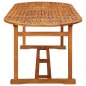 vidaXL Set de comedor de jardín 9 piezas madera maciza de acacia