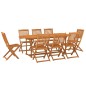 vidaXL Set de comedor de jardín 9 piezas madera maciza de acacia vidaXL Set de comedor de jardín 9 piezas madera maciza de acacia