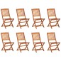 vidaXL Set de comedor de jardín 9 piezas madera maciza de acacia vidaXL Set de comedor de jardín 9 piezas madera maciza de acacia