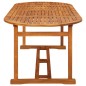 vidaXL Set de comedor de jardín 9 piezas madera maciza de acacia vidaXL Set de comedor de jardín 9 piezas madera maciza de acacia