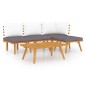 vidaXL Muebles de jardín 5 piezas con cojines madera maciza de acacia vidaXL Muebles de jardín 5 piezas con cojines madera maciza de acacia