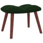 vidaXL Silla mecedora con reposapiés terciopelo verde oscuro vidaXL Silla mecedora con reposapiés terciopelo verde oscuro