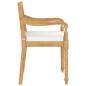 vidaXL Sillas Batavia con cojines 8 unidades madera maciza de teca vidaXL Sillas Batavia con cojines 8 unidades madera maciza de teca