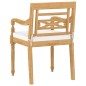 vidaXL Sillas Batavia con cojines 8 unidades madera maciza de teca vidaXL Sillas Batavia con cojines 8 unidades madera maciza de teca