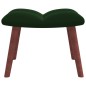 vidaXL Silla mecedora con reposapiés terciopelo verde oscuro vidaXL Silla mecedora con reposapiés terciopelo verde oscuro