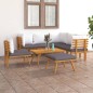 vidaXL Muebles de jardín 8 piezas con cojines madera maciza de acacia vidaXL Muebles de jardín 8 piezas con cojines madera maciza de acacia