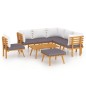 vidaXL Muebles de jardín 8 piezas con cojines madera maciza de acacia vidaXL Muebles de jardín 8 piezas con cojines madera maciza de acacia
