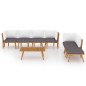 vidaXL Muebles de jardín 8 piezas con cojines madera maciza de acacia vidaXL Muebles de jardín 8 piezas con cojines madera maciza de acacia