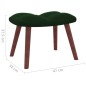 vidaXL Silla mecedora con reposapiés terciopelo verde oscuro vidaXL Silla mecedora con reposapiés terciopelo verde oscuro