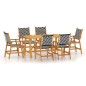 vidaXL Juego de comedor para jardín 7 piezas madera maciza de acacia vidaXL Juego de comedor para jardín 7 piezas madera maciza de acacia
