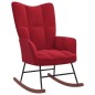 vidaXL Silla mecedora de terciopelo rojo vino tinto vidaXL Silla mecedora de terciopelo rojo vino tinto