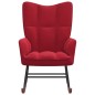 vidaXL Silla mecedora de terciopelo rojo vino tinto vidaXL Silla mecedora de terciopelo rojo vino tinto