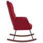 vidaXL Silla mecedora de terciopelo rojo vino tinto vidaXL Silla mecedora de terciopelo rojo vino tinto