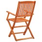 vidaXL Set de comedor de jardín plegable 5 pzas madera eucalipto vidaXL Set de comedor de jardín plegable 5 pzas madera eucalipto