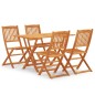 vidaXL Set de comedor de jardín plegable 5 pzas madera eucalipto vidaXL Set de comedor de jardín plegable 5 pzas madera eucalipto