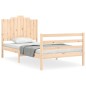 vidaXL Estructura de cama con cabecero madera maciza 100x200 cm vidaXL Estructura de cama con cabecero madera maciza 100x200 cm