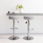 vidaXL Taburetes de cocina 2 unidades tela gris vidaXL Taburetes de cocina 2 unidades tela gris
