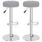 vidaXL Taburetes de cocina 2 unidades tela gris vidaXL Taburetes de cocina 2 unidades tela gris