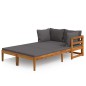 vidaXL Tumbonas con cojines gris oscuro 2 unidades madera de acacia vidaXL Tumbonas con cojines gris oscuro 2 unidades madera de acacia