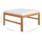 vidaXL Set de muebles de jardín 4 pzas madera de teca y cojines crema vidaXL Set de muebles de jardín 4 pzas madera de teca y cojines crema