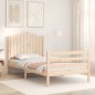 vidaXL Estructura de cama con cabecero madera maciza 100x200 cm vidaXL Estructura de cama con cabecero madera maciza 100x200 cm