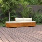 vidaXL Muebles de jardín 3 piezas con cojines madera maciza de acacia vidaXL Muebles de jardín 3 piezas con cojines madera maciza de acacia