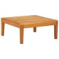 vidaXL Set muebles de jardín 4 pzas cojines crema madera de acacia 