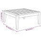 vidaXL Set muebles de jardín 4 pzas cojines crema madera de acacia 