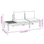 vidaXL Set muebles de jardín 4 pzas cojines crema madera de acacia 