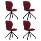 vidaXL Sillas de comedor 4 unidades cuero sintético rojo vidaXL Sillas de comedor 4 unidades cuero sintético rojo
